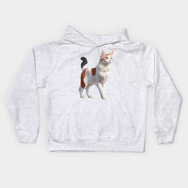 Turkish Van cat Kids Hoodie by Moulezitouna